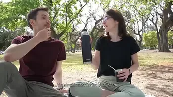 How does a Day at the Park end up with a Public Blowjob- - Cute Teen Swallows Cum