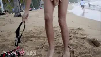 Hairy Micro Bikini Try on in Public