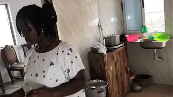 KITCHEN FREESTYLE SEX WITH THE SEXY HOUSE MAID