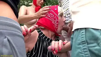 wild public granny anal fuck orgy