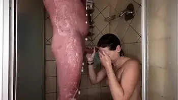 Sexy hot shower with hot slut