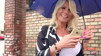 GERMAN SCOUT - Bombshell MILF Tiffany tricked to Fuck at real Pick up Street Casting