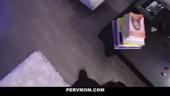 Busty milf masturbating with her stepson