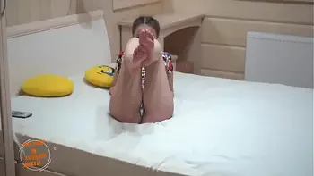 Stepbrother with a huge dick went to the school room