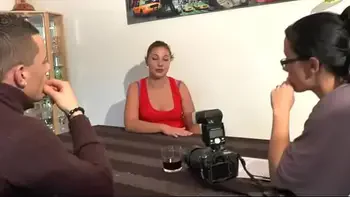 Young dirty brunette slut gags on cum shot in mouth