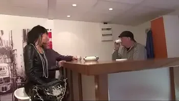 Sexy brunette ass fucked by horny old white man