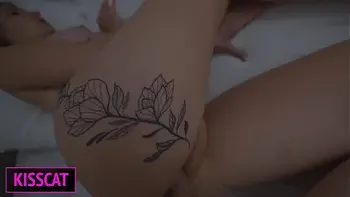 At the Night Step Mom Didn't Expect Surprise Fuck From Step Son with Facial Cum in Share Bed