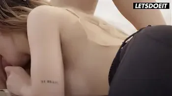 Lesbian Step Sisters Dirty FFM Threeway with Big Dick Step Dad - WHITEBOXXX