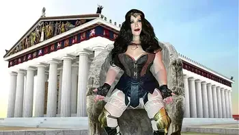 Granny Wonder Woman: Face Fucking The Wondrous Cocksucking Goddess