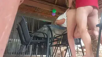 Upskirt fuck with my stepmom,view from below
