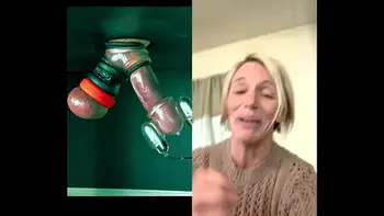 42yr old milf sees ballbusting for the first time