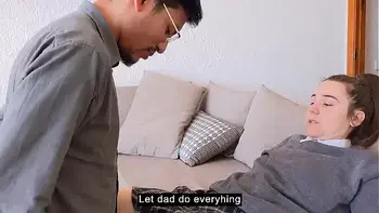 Stepdad teaches his stepdaughter HOW TO HAVE SEX