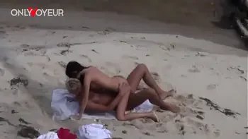 Beach Voyeur. Perfectly shaped teen having sex on a public beach