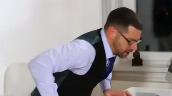 PenthouseGold.com - Busty Redhead Boss Angel Wicky Seduces Her Employee Into Fucking Every Hole