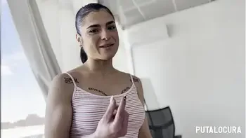 PutaLocura - Voluptuosa española tatuada Nadja Hot charlando y tragando el semen de Torbe