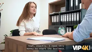 VIP4K. Slutty teen Una Fairy knows she's a bad girl and got spanked by a loan manager