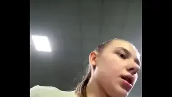 Extreme squirting in the gym
