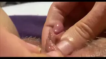 Big clit orgasm closeup