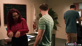 Students double penetrate their mature MILF teacher Kiki Daire