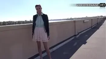 lovely 19 years Justine does her first anal porn casting