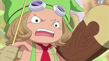 One piece but the women are naked