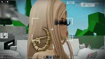 ROBADDIES - AUDITION N°3 - SARA HOT COLOMBIAN GIRL GIVES A BLOWJOB IN THE SWIMMING POOL