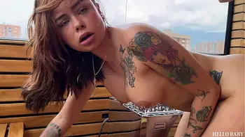 Hot Neighbor gets Horny in the Sauna and gets fucked - Michel Chica