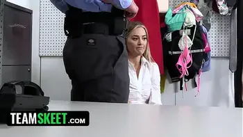 Bikini Thief Gets Fucked by Angry Security Guard