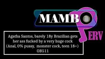Agatha Santos, barely 18y Brazilian gets her ass fucked by a very huge cock (Anal, ATM, 0% pussy, monster cock, dirty talk, gape, teen 18 ) OB511