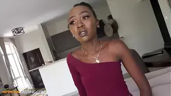 Tiny Ebony Teen Cutie Pussy Stretched By Big Cock American In Casting Call