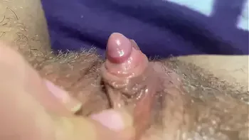 Big clit orgasm closeup