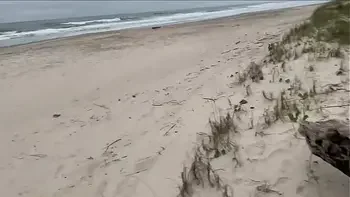 Anally inseminated a bored stranger milf on the beach