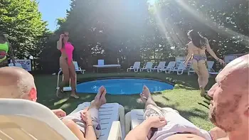 Orgy party at the naturist campsite.