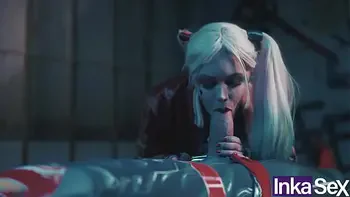 Superman destroza el ano a Harley Quinn y le hace un creampie en el ano.