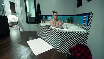 Stepmom Catches Stepson Watching her in Motel Room – Fucks Him to Anal Creampie