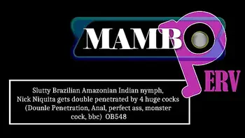 Slutty Brazilian Amazonian Indian nymph, Nick Niquita gets double penetrated by 4 huge cocks (Dounle Penetration, Anal, perfect ass, monster cock, bbc) OB548
