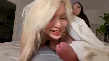 Two College PAWG Teens Share Massive Cock