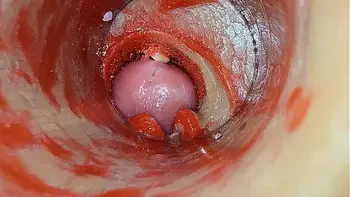 Camera Inside Deep Pussy Captures Dose Ejaculation of Sperm ASMR