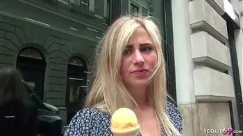 GERMAN SCOUT - BLONDE TEEN LINDSAY BEI SPONTAN CAST GEFICKT