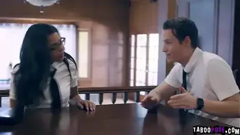 Virgin babe Casey Calvert invited by her classmate Vienna Black and tricked into sex with her stepbro Justin Hunt and started a 3some.