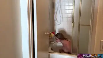 Peeping stepbro gets a blowjob - Erin Electra