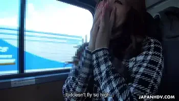Japanese woman, Maki Hojo sucks dick in a car, uncensored