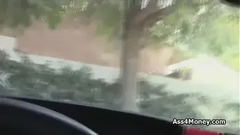 Broke blonde fixes money problems by bending over