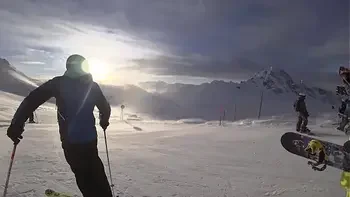 4K Public cumshot on mouth in ski lift Part 1, 2