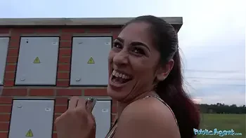 Public Agent Sexy British Asian fucks for strangers cash