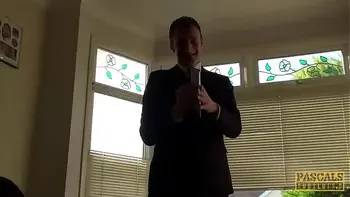 PASCALSSUBSLUTS - Redhead Sabrina Jay dicked hard in bondage