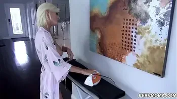 Hot stepmom just got down on her knees and started to suck!