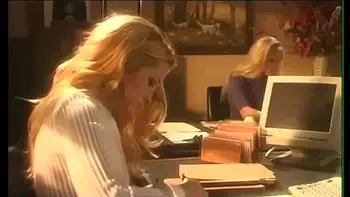 Gorgeous brunette Taylor St. Claire wants to give joy to her husband, famous businessman, French-kissing him in his office