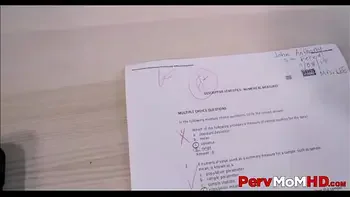 Big Tits MILF StepMom Lets StepSon Fuck Her For Getting A Good Grade POV