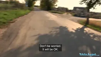 Public Agent Tight pussy fucked for cash outside